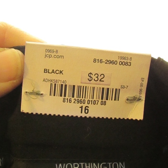 Worthington Black Wide Leg Pants - Picture 2 of 8